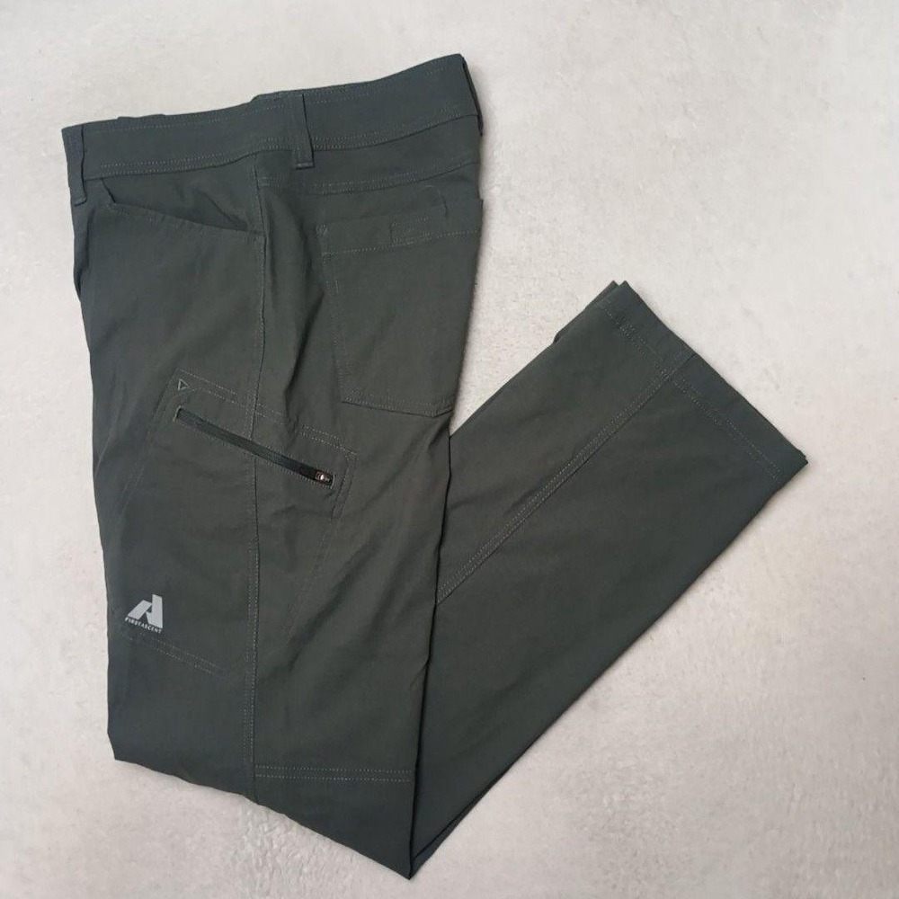 Eddie Bauer Pants Men 32x34 Gray Cargo Nylon Stretch First Ascent Outdoor Hiking